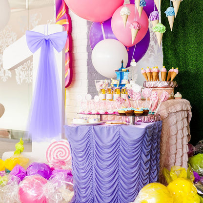 Zeyune Giant Purple Bow Party Decoration - 13.4 x 28.7 Inch Wall Decor for Birthdays, Weddings & Showers