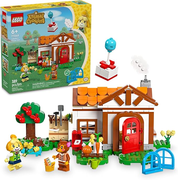 LEGO Animal Crossing Isabelle’s House Visit Buildable Creative Toy Set for Kids Includes Fauna and More Animal Crossing Toy Figures Video Game Birthday Gift for Girls and Boys Ages 6 and Up 77049