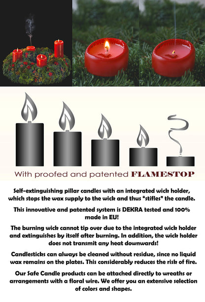 Hyoola White Pillar Candles 2-inch x 4-inch - Unscented Pillar Candles - Set of 4 - European Made
