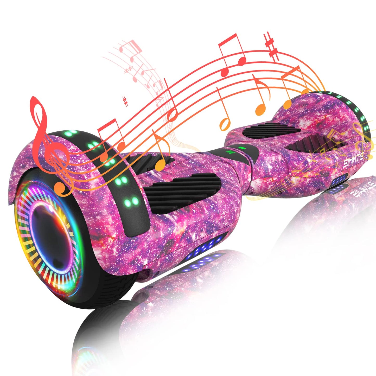 SIMATE Scooter, Bluetooth & Corlorful LED Lights, Gifts for Kids & Adults & Girls & Boys, for All Ages