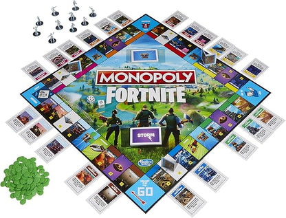 Monopoly: Fortnite Collector's Edition Board Game Inspired by Fortnite Video Game Board Game for Teens and Adults Ages 13 and Up