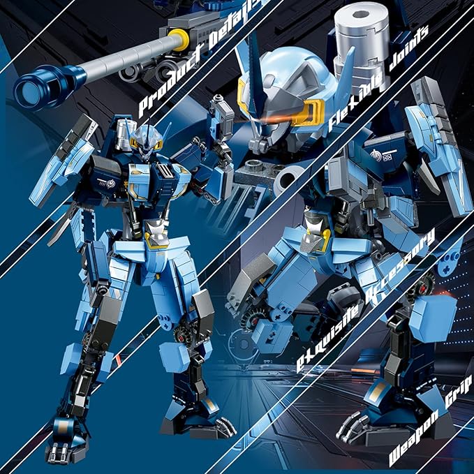 Sluban Mech Building SetRobot Mecha Building Kit with Two Interchangeable Weapons for Adults Compatible with Lego Mech Set 752PCS