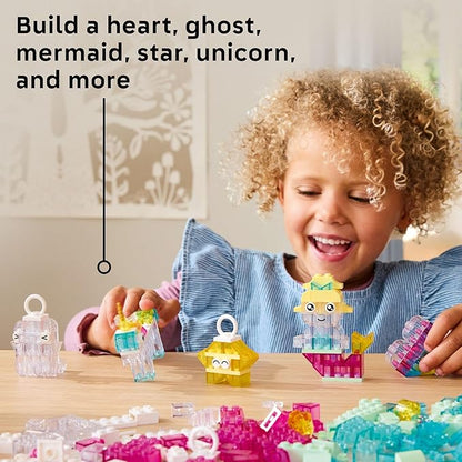 LEGO Classic Magical Transparent Box - Preschool Learning Toy for Boys and Girls Ages 5+ - Birthday Gift for Kids - Beginner Construction Set - Colorful Building Bricks Toy - 11040