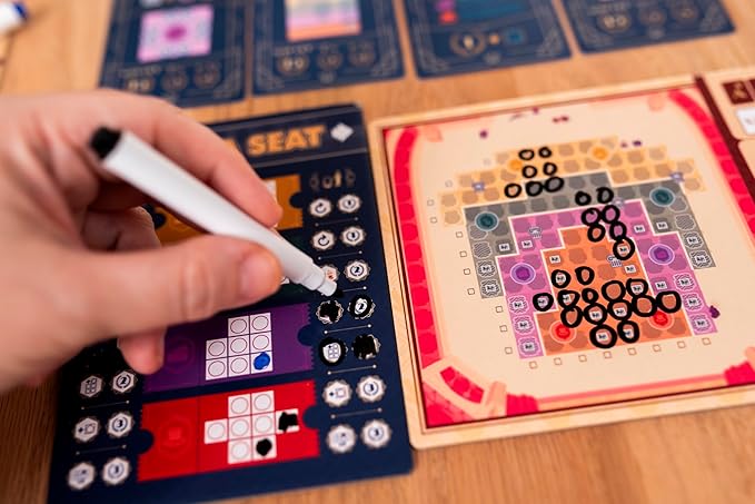 Take a Seat by 25th Century Games | Strategic Theater Seating Board Game | Share &amp Write Mechanic. Celebrity Reservations | Objective Cards &amp Usher Bonuses for 2-5 Players