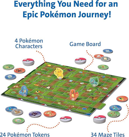 Ravensburger Labyrinth Pokemon Board Game - A Strategic Maze Adventure for Family Nights &amp Pokemon Parties - Includes Pikachu Bulbasaur and More - Great Birthday Gift for Kids Ages 7 and Up