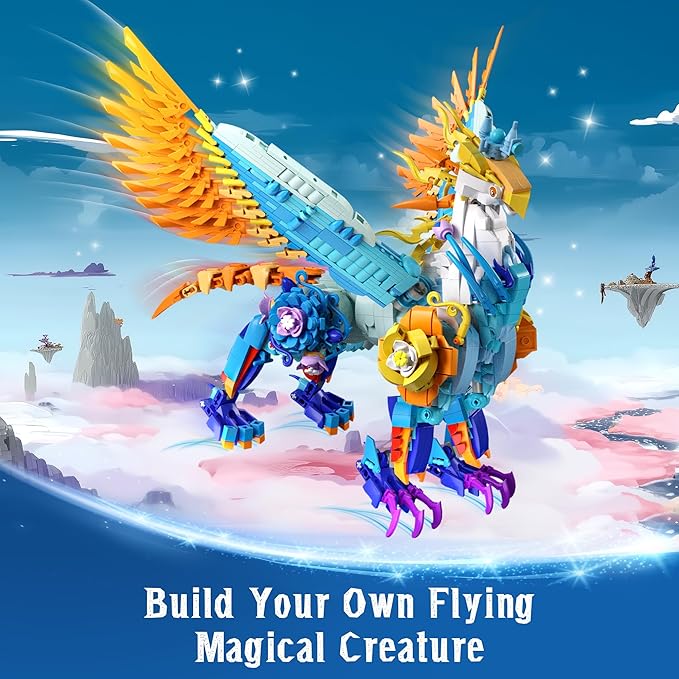 Sillbird Magical Creatures Building Set for Kids Age 10+ and Adults Buildable Flower Animal Toy for Home Decor Birthday Gift Idea for Boys Girls Teens and Adults (1212 Pieces)