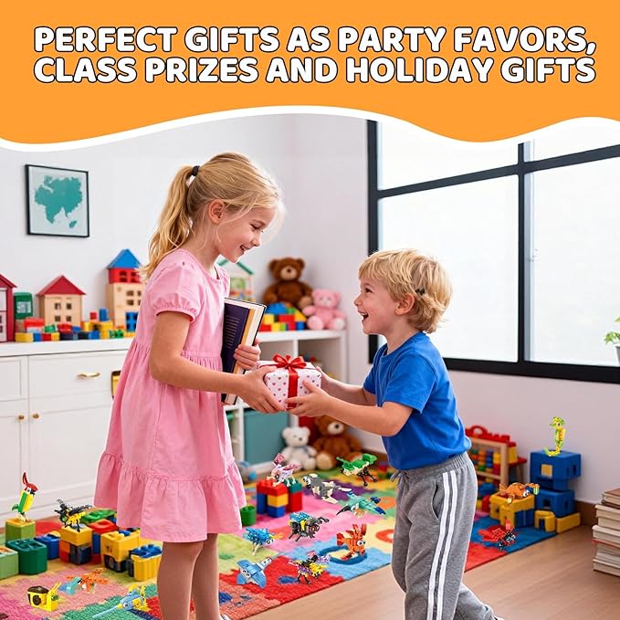 36 Packs Mini Building Blocks Set Party Favors Building Blocks for Kids 4-8 Goodie Bags Stuffers for Kid Prize Box Toys for Kids Classroom