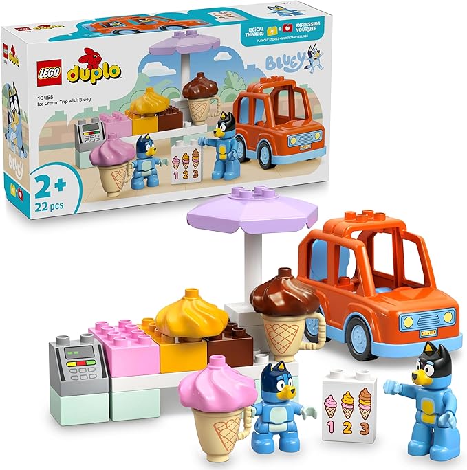 Lego 10458 Bruy and Ice Cream Toy Birthday Present Blocks Education Boys Girls Kids 1.5 Years 2 Years 4 Years Toddlers Animals Creatures Figures Goods Games