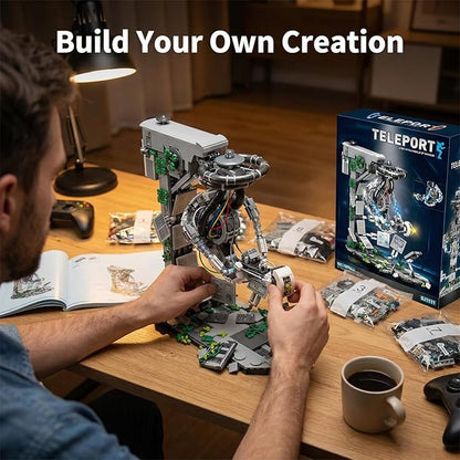 Portol 2 Games GLa Building Set for Adults Ideas Mechanical Robot Engine Model Building Kit with Light &amp Motor Cool Collectible Games Fans Gift (1976 Pcs)