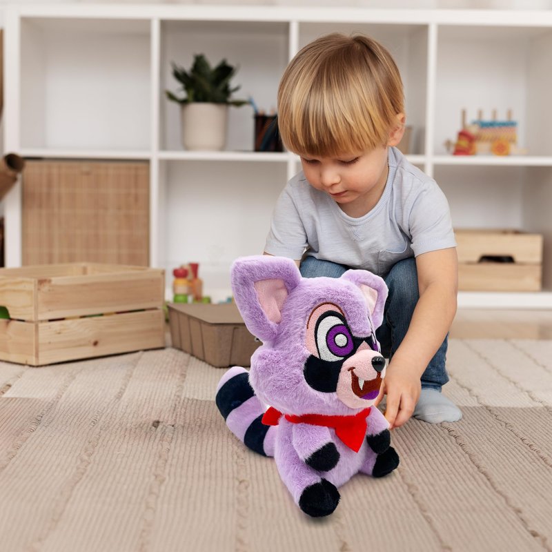 Adenzai Indigo Park Plush Toys - Rumbley the Raccoon | Rambly the Raccoon Plush, Rambly Plush Indigo Park, Stuffed Raccoon, Raccoon Pillow, Rocket Raccoon Plush
