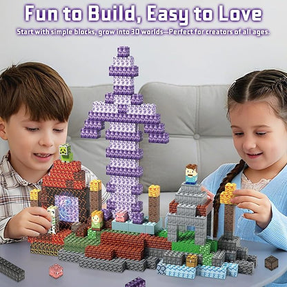 JIMI Building Blocks Set Premium Interlocking Blocks with Characters &amp Vivid Scenes - Creative Construction Toy for Kids 6+ &amp Builders STEM Learning Toy