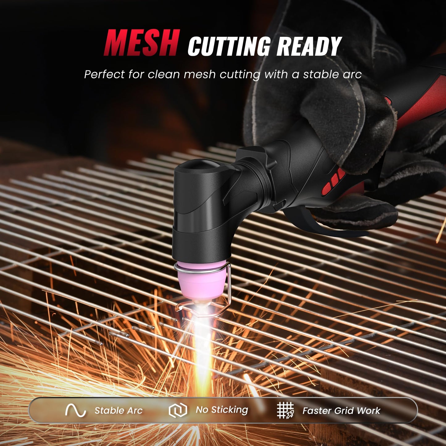 bestarc Pilot Arc Plasma Cutter, [LED Display][Air Sensor] 50A Plasma Cutter Machine 110/220V Dual Voltage, 1/2'' Clean Cut 3/4 Inch Max Cut, Post Flow Mesh, 2T/4T for Beginners DIY, Black