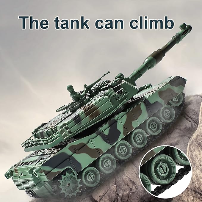 RC Tank US M1A2 Abrams Remote Control Tank Toy 1:28 Scale 2.4GHz RC Military Vehicles with Realistic Sounds Army Toys for Boys Kids &amp Adults