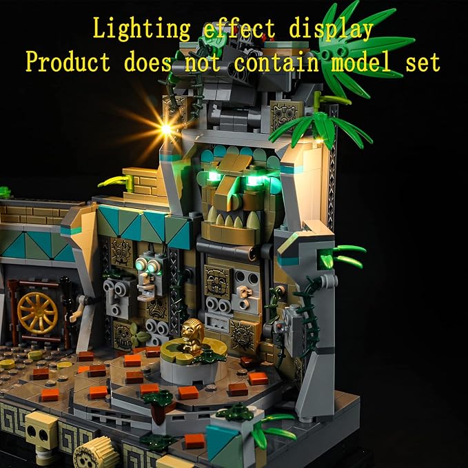 LED Light Kit Compatible with Lego Temple of The Golden Idol - for Indiana Jones 77015 Model Set (Model Set Not Included)