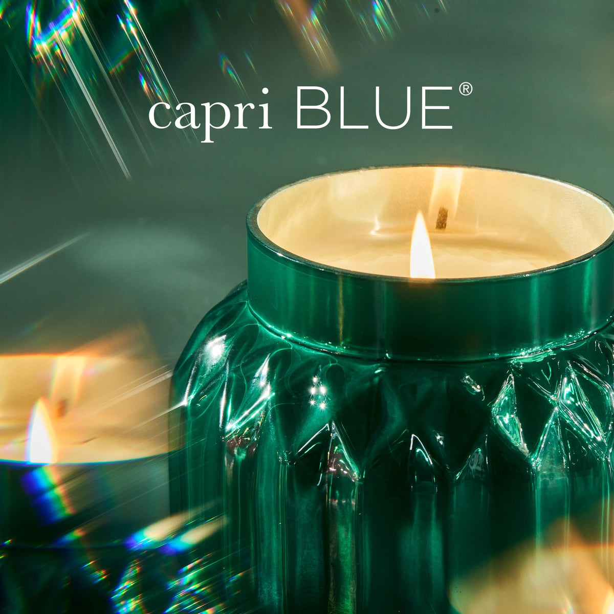 Capri Blue Royal Gem Holiday Candles - Jar Candles - Soy Wax Blend with Glass Candle Holder - Scented Candles for Home - Notes of Tropical Fruits & Sugared Citrus (Volcano, 8 oz)
