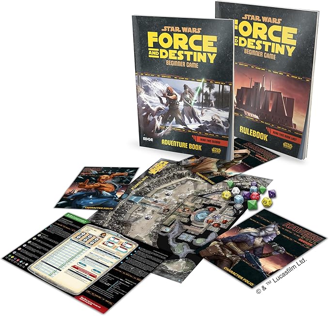 Star Wars - Force and Destiny: Beginner Game Ignite Your Lightsabers and Discover Your Force Destiny! Sci-Fi Roleplaying Game Ages 10+ 3-5 Players 1 Hour Playtime Made by Edge Studio
