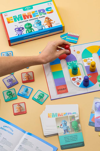 Emotion Seekers Game – Kids Board Game for Social Emotional Learning – Teaches Social Skills Emotion Regulation &amp Empathy – Families &amp Therapy Educational Tool – Ages 4+