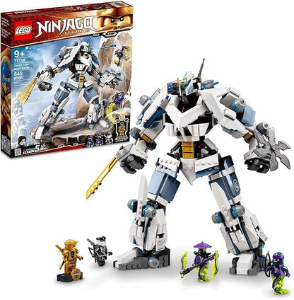 LEGO NINJAGO Legacy Zane’s Titan Mech Battle 71738 Action Figure Ninja Toy with Golden Jay Minifigure and Ghost Warriors Gifts for Kids Boys &amp Girls