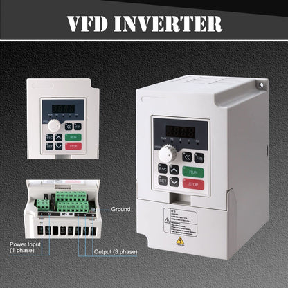 CNC Spindle Motor Kits, 110V 1.5KW Air Cooled Spindle CNC Spindle +110V 1.5KW VFD+Φ65mm Clamp Mount +Collet Set ER11+ Wires+ Wrenches for CNC Router Machine
