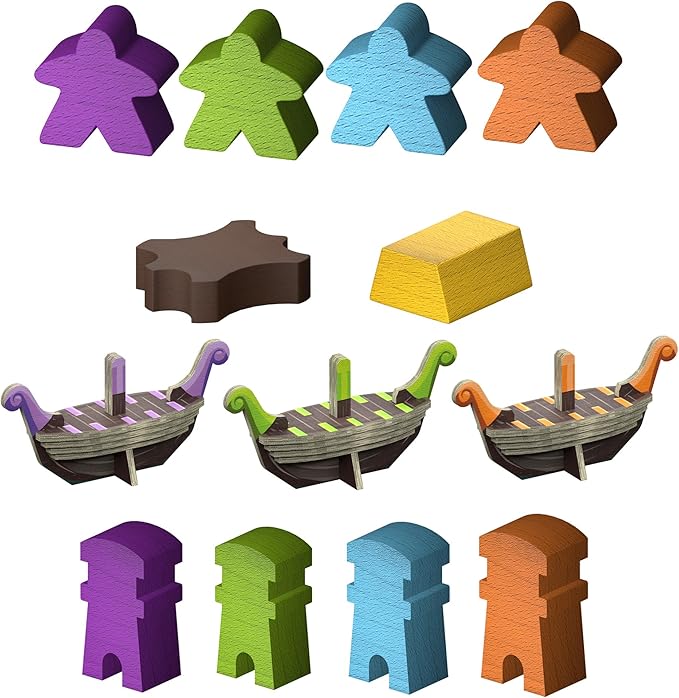 Karvi Board Game - Viking Saga of Raiding and Trading! Epic Adventure Game Strategy Game for Kids &amp Adults Ages 12+ 2-4 Players 120 Min Playtime Made by Hans im Glück
