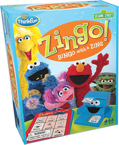 ThinkFun Sesame Street Zingo! Build Language Skills with All Your Favorite Sesame Street Characters. for Ages 4+