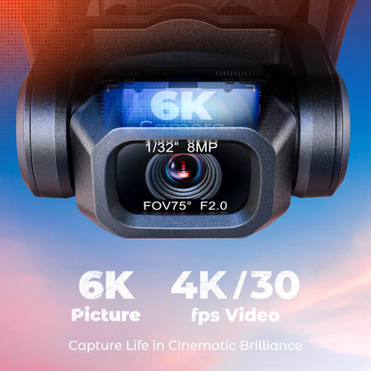 V11PRO Drone with 8K Camera for Adults, 3-Axis Gimbal Drones with 4K/30fps Video, 48 Million Pixels, 80min Flight Time with 2 Batteries, 6KM Video Transmission Quadcopter, Professional Drone