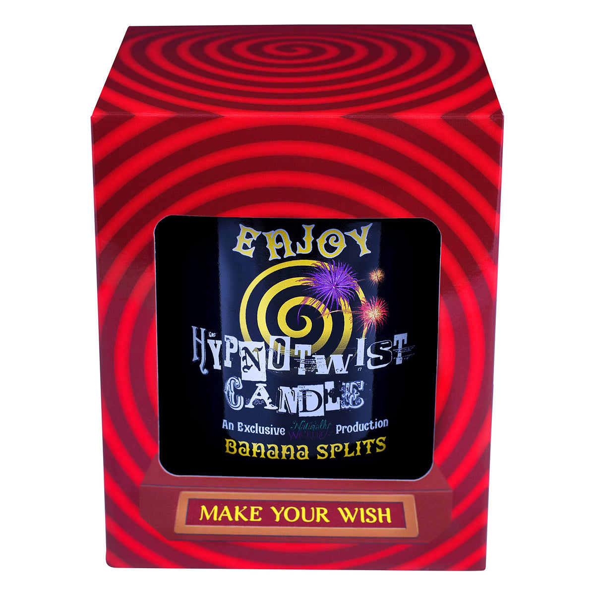 Naturally Wicked Hypnotwist Enjoy Candle | Hypnotic Crystal Spell Candle | Inc Crystal Spinning Top