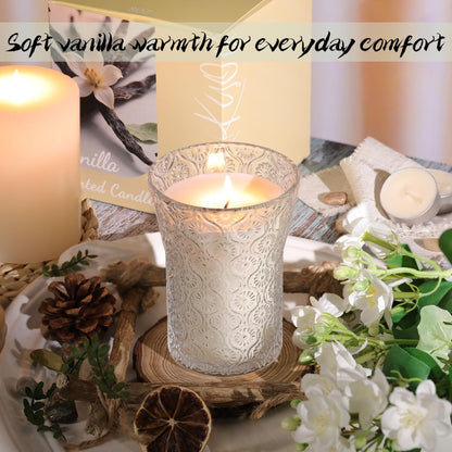 HAVITI Vanilla Sugar Scented Candle, Galentines Valentines Mother's Day Soy Jar Candles Gift for Men Women,8 OZ Aromatherapy Candles for Home Decor