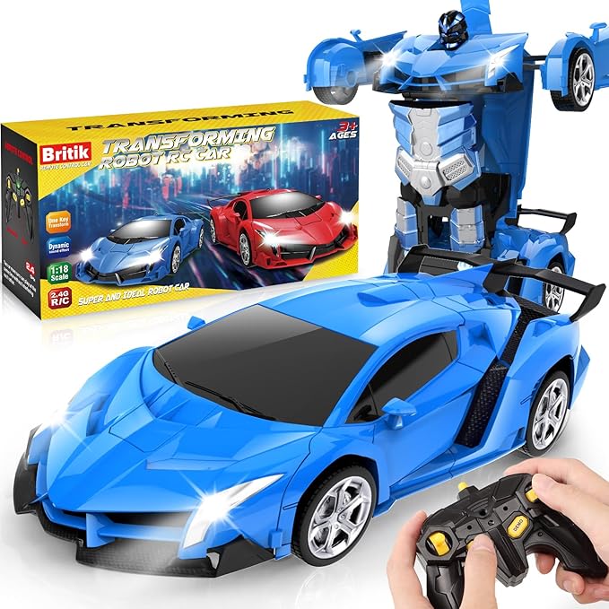Transform Remote Control Car Toy for Kids 4-8 Remote Control Car for Boys 4-7 Transform Cars for Boys 4-6