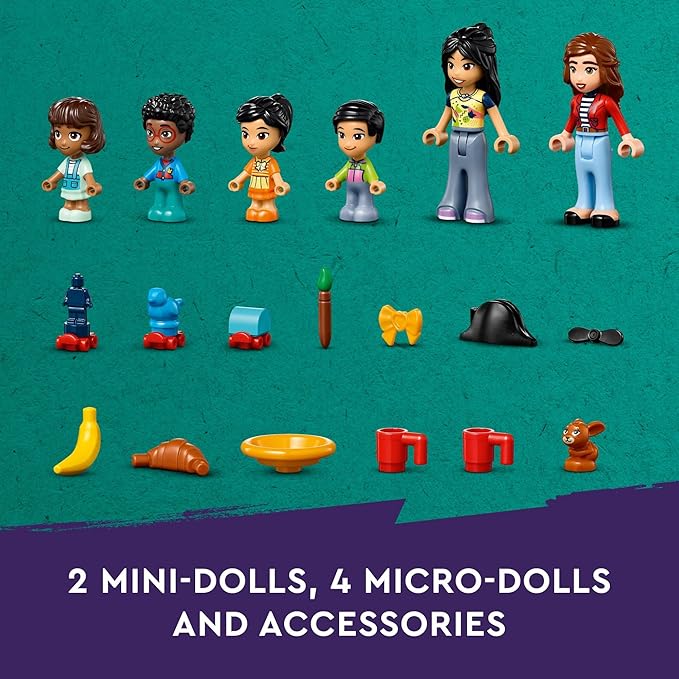 LEGO Friends Heartlake City Preschool Classroom Toy for Kids Creative Pretend Play for Girls and Boys Ages 4 Years Old and Up Comes with 2 Mini Dolls and 4 Micro Dolls 42636