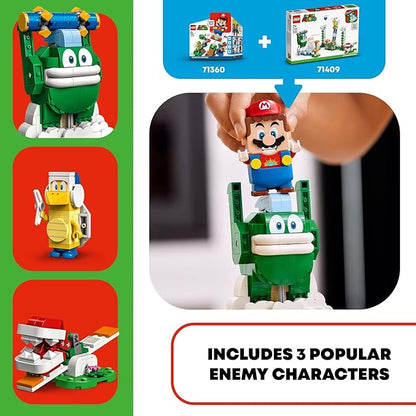 LEGO Super Mario Big Spike’s Cloudtop Challenge Expansion Set 71409 Collectible Toy for Kids with 3 Figures Including Boomerang Bro and Piranha Plant