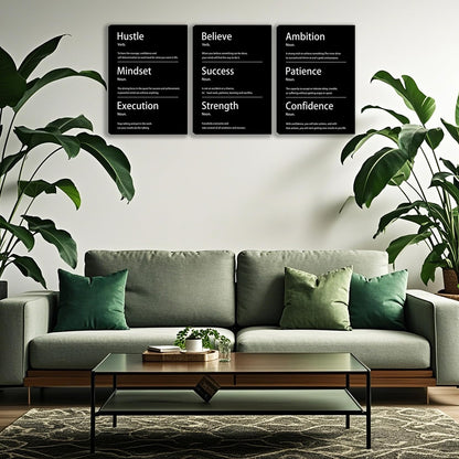 3 Panel Print Canvas Wall Art Motivational Office Wall Decor Painting Inspirational Posters Modern Inspiring Artwork for Home Living Room Bedroom Wall Decor Office Wall Art Ready to Hang - 36"Wx 16"H