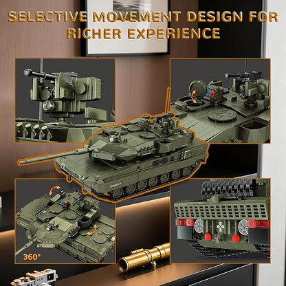 Leopard 2 A8 Army Tank Building Sets Military Vehicles Model Kits Collectible for Boys Adults - 2306Pcs