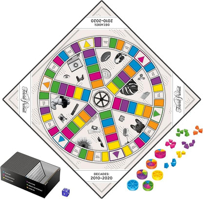Hasbro Gaming Trivial Pursuit Decades 2010 to 2020 Board Game for Adults and Teens Pop Culture Trivia Game for 2 to 6 Players Ages 16 and Up