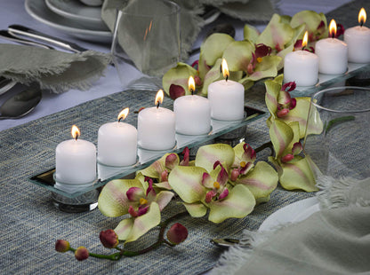 BOLSIUS 6 White Pillar Candles Bulk - 3x4 Inches Candle Set - 40+ Hours Clean Burning - No Palm Oil - 0% Animal Fat - Premium European Quality - Unscented Dripless Restaurant Pillars