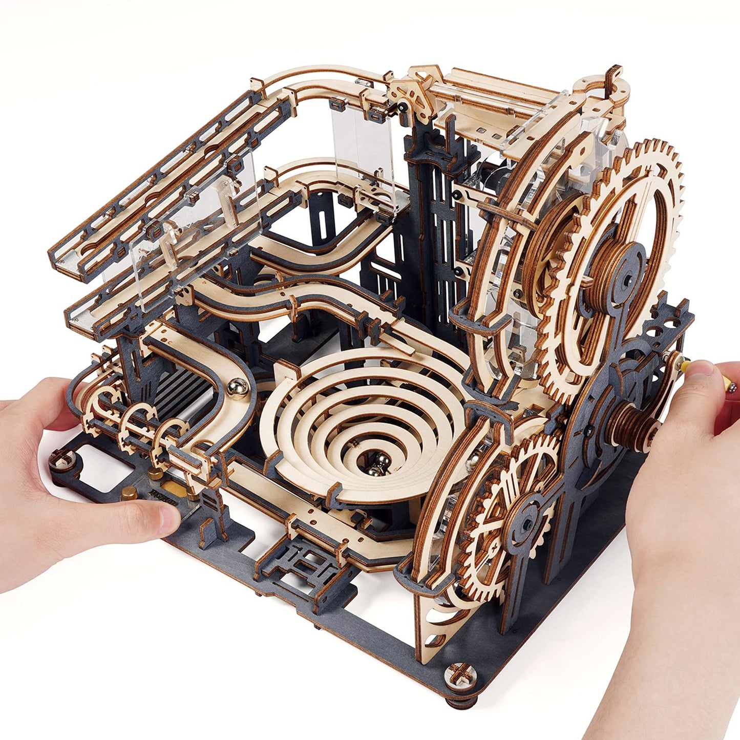 ROKR 3D Wooden Puzzles for Adult, Marble Run Puzzle Model Mechanical Marble Run Building Kits DIY Toy Hobbies for Adults for Men, Women