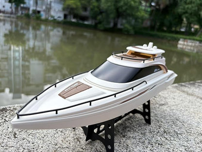 SOWOFA H139 Remote Control Boat Simulation Yacht Boat Model Lakeside Indoor and Outdoor Water Entertainment 15Km/h Cruise Ship Model Suitable for Adults 14+（Dual Battery Version）