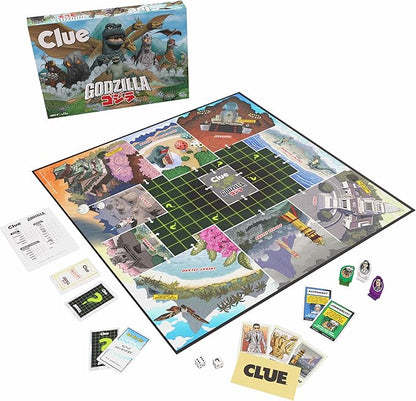 CLUE: Godzilla Board Game Solve Who Kidnapped Minilla Identify Which Kaiju &amp Villain Group are Behind It Explore Iconic Like Monster Island &amp Tokyo Official TOHO Co. Merchandise &amp Coll