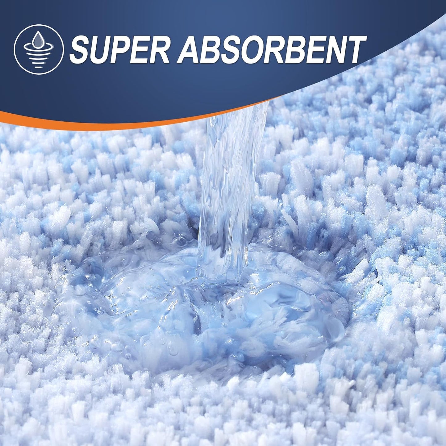 OLANLY Bathroom Rugs - Extra Soft Microfiber Mat | Quick-Dry, Machine Washable, 36x24, Light Blue