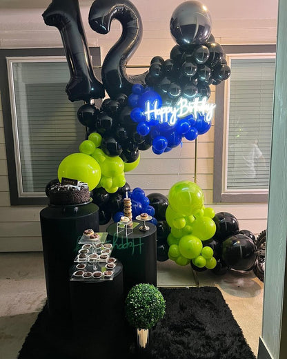 Black Number 11 Balloon 40 inch, 11 Number Balloons, 11th Black Birthday Decorations, 11 Year Old Girls Boys Party Supplies