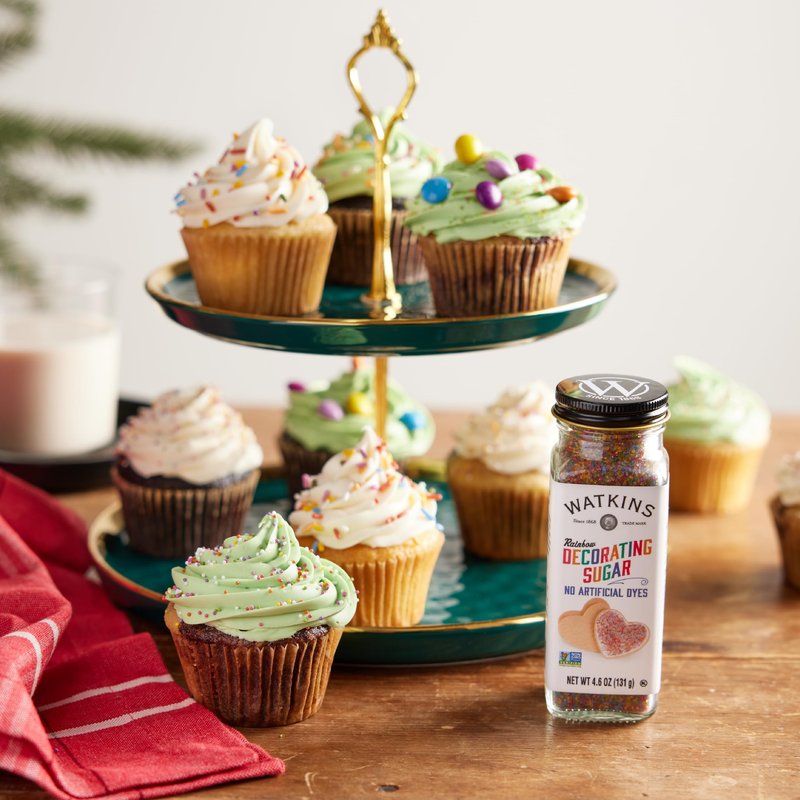 Watkins Rainbow Decorating Sugar, Non-GMO, 4.6 Ounce, Pack of 3