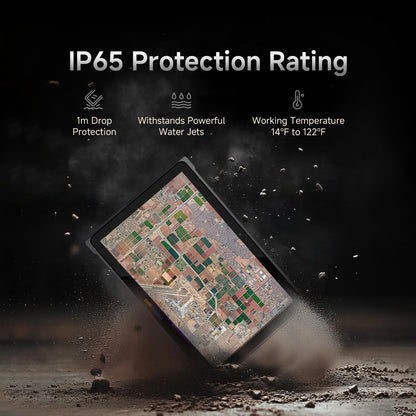 ONERugged Ultra Thin 5G Rugged Tablet with Barcode Scanner M195T, 10.1 inch Andriod 14 Enterprise Tablet, 1D/2D QR Inventory Scanner, 9500mAh, 8GB+128GB Industrial Outdoor Work PC for WMS, Retail