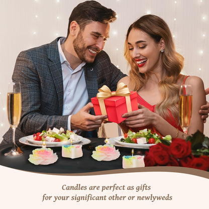 SUPXYC 4PCS Low Temperature Candles, Candle for Wax Play Low Heat, Low Temp Candles Wax Play, Body Safe Candle Waxs Play for Couples Date Night (Peony, Heart, Fluorescence)