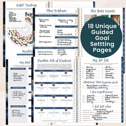 bloom daily planners 2026-2027 Planner - Academic Year (July 2026 - July 2027) Monthly & Weekly Soft Cover Planner for Women - 13 Month Calendar Agenda Book with Stickers - 5.5" x 8.25" - Midnight Sky