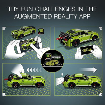 LEGO Technic Ford Mustang Shelby GT500 Toy Car - Building Toy for Boys &amp Girls Ages 9+ Years - Pull Back Car W/AR App for Pretend Play - Gift Ideas - 42138