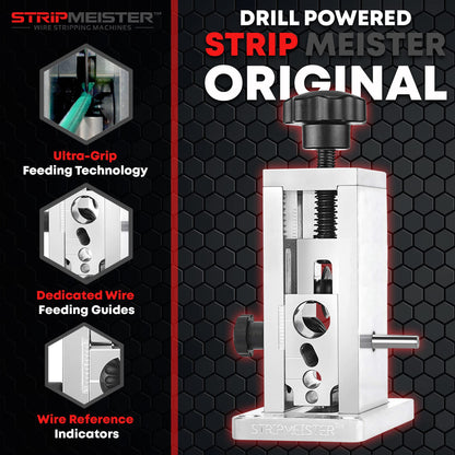 StripMeister Original & E250 Feeder Replacement, E250 Blade Replacement Kit, and Drill-Powered Wire Stripper Machine - Ultra-Grip Replacement Feeder, Manual Wire Stripping Made Easy