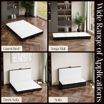 GEMBED Tri-Fold Pad - 4 Inch Full, 73"x52"x3.8"