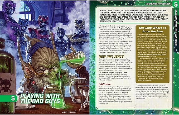 Renegade Game Studios Power Rangers RPG Finster's Monster-Matic Cookbook Sourcebook - Over 100 Threats Hardcover Ages 14+