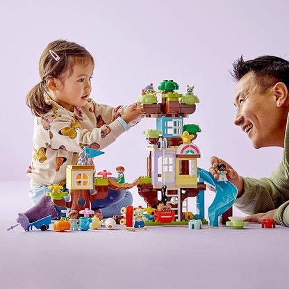 Lego DUPLO 3in1 Tree House 10993 Creative Building Toy for Toddlers Includes 8 Figures for Teaching Social Skills Playing Together and Group Play Great Birthday Gift for Kids