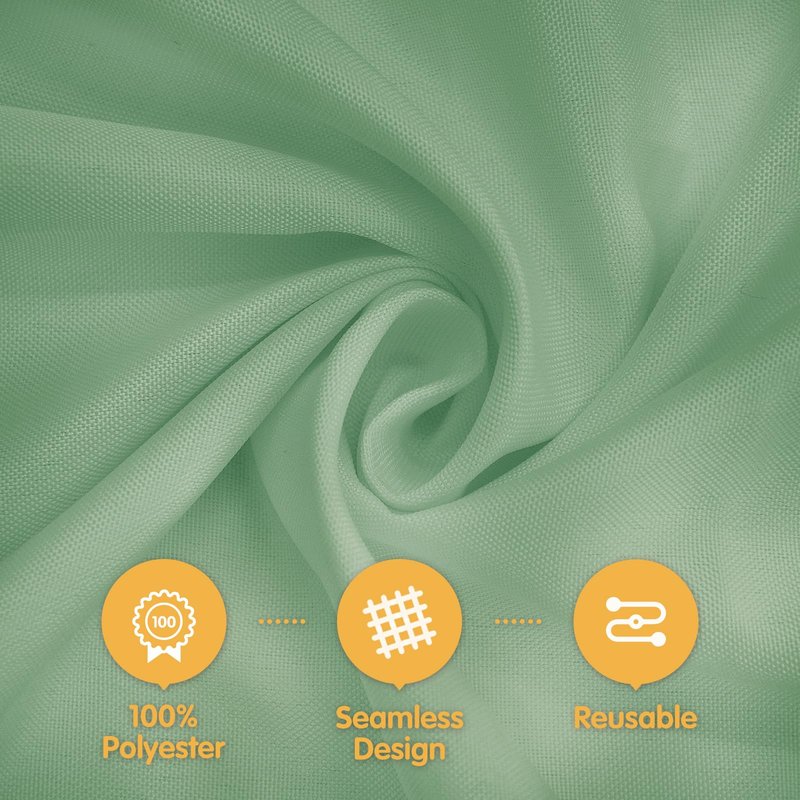 BRILLMAX 4 Pack Sage Green Tablecloths 90 x 156 Inch for 8ft Rectangle Tables - 150 GSM Polyester Fabric, Floor Length Drop, Water, Stain & Wrinkle Resistant Cloth Cover for Wedding Reception Banquet